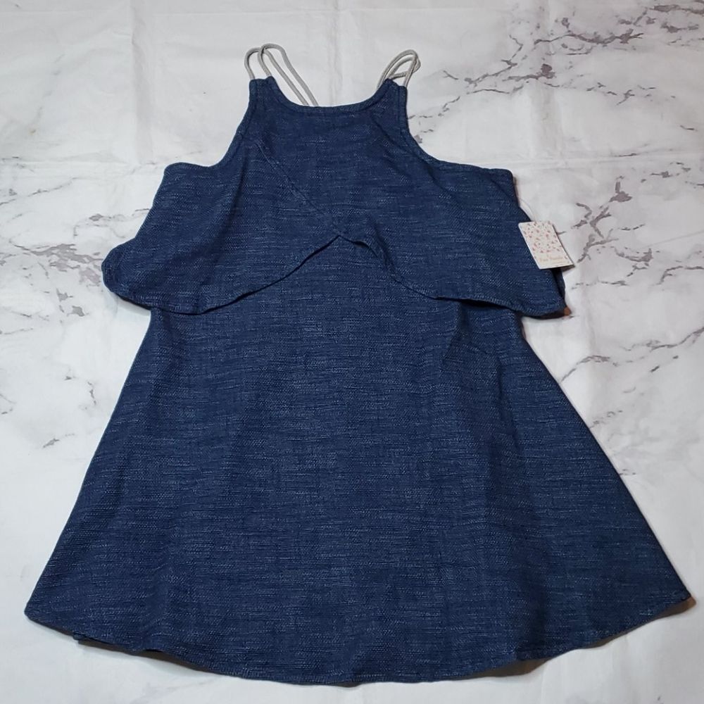 Free People Blue Cold Shoulder dress